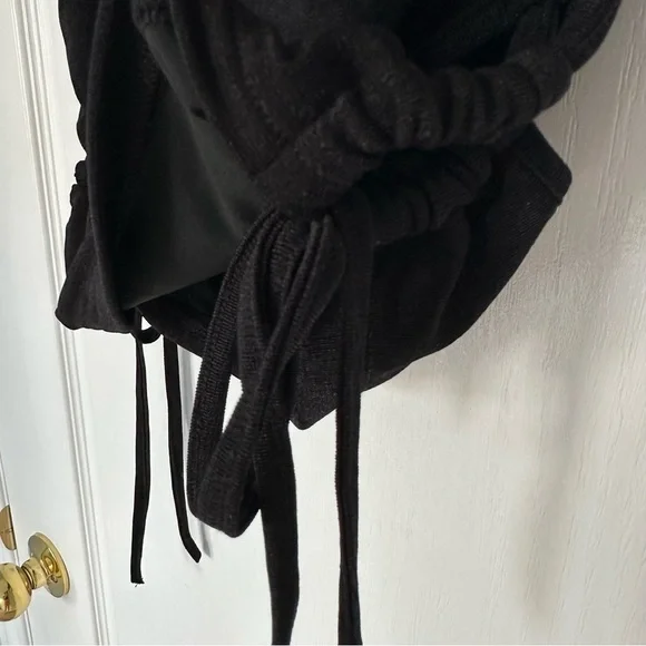 SEXY SUMMER BLACK CUT OUT SIDE BODYCON MINI SKIRT WITH ADJUSTABLE STRAPS  XS/S - Picture 8 of 8